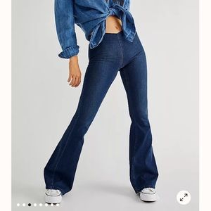 Free People Penny Pull-on Flare Jeans